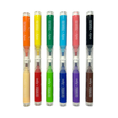 Ooly x Peanuts: Double Ended Brush & Stamp Markers - Set of 6/12 Colours