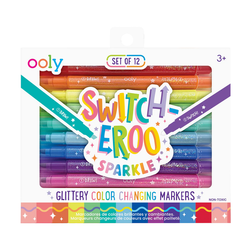Switch-Eroo! Sparkle Glittery Colour-Changing Markers - Set of 12