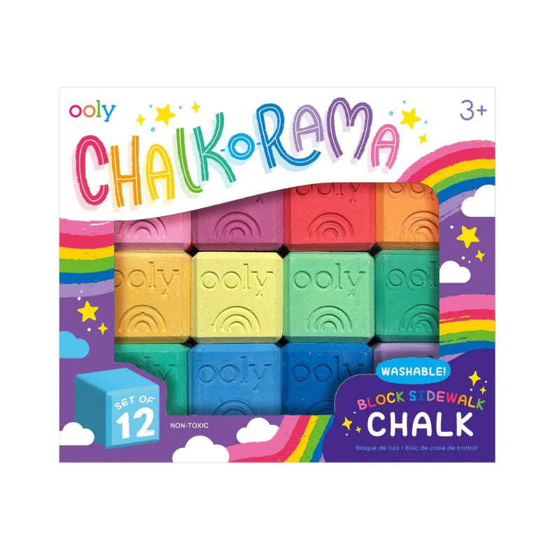 Chalk O'Rama Block Sidewalk Chalk - Set of 12