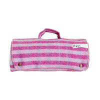 Recycled Wool Small Picnic Blanket - Pink Micro Gingham