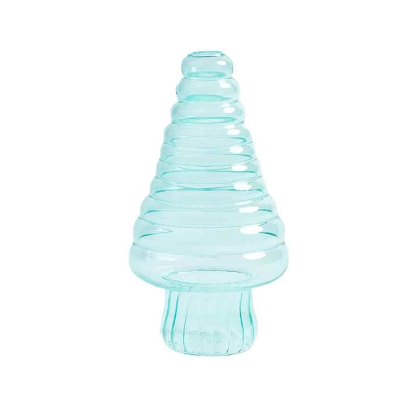 Pine Tree Glass Vase - Blue