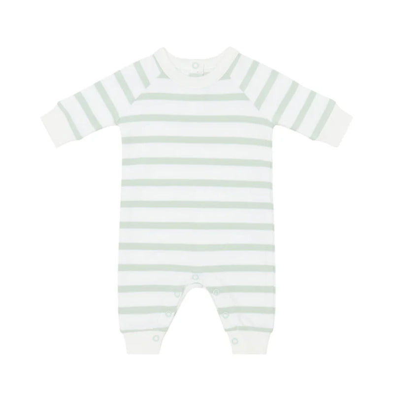 Powder Blue & White Striped All-in-One