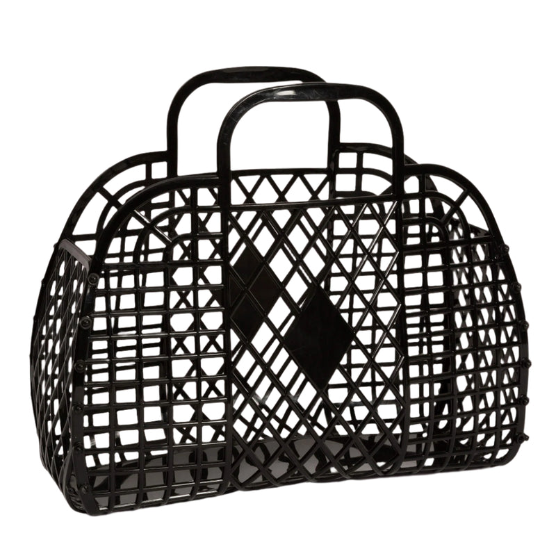 Retro Basket Jelly Bag - Large Black