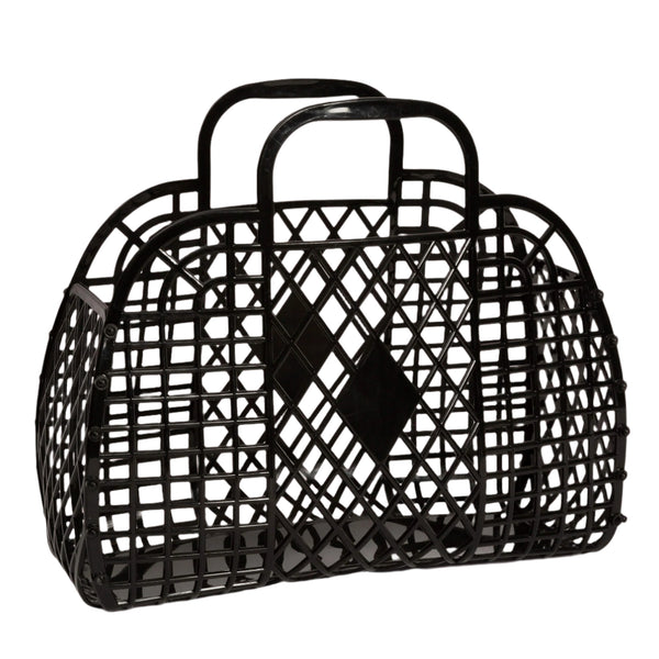 Retro Basket Jelly Bag - Large Black