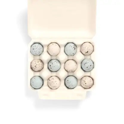 12 Chocolate Blue Tit Eggs