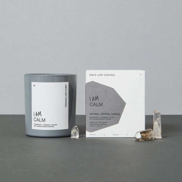 She’s Lost Control - I AM CALM - NATURAL CRYSTAL CANDLE