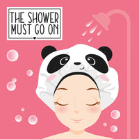 The Shower Must Go On Shower Cap - Panda
