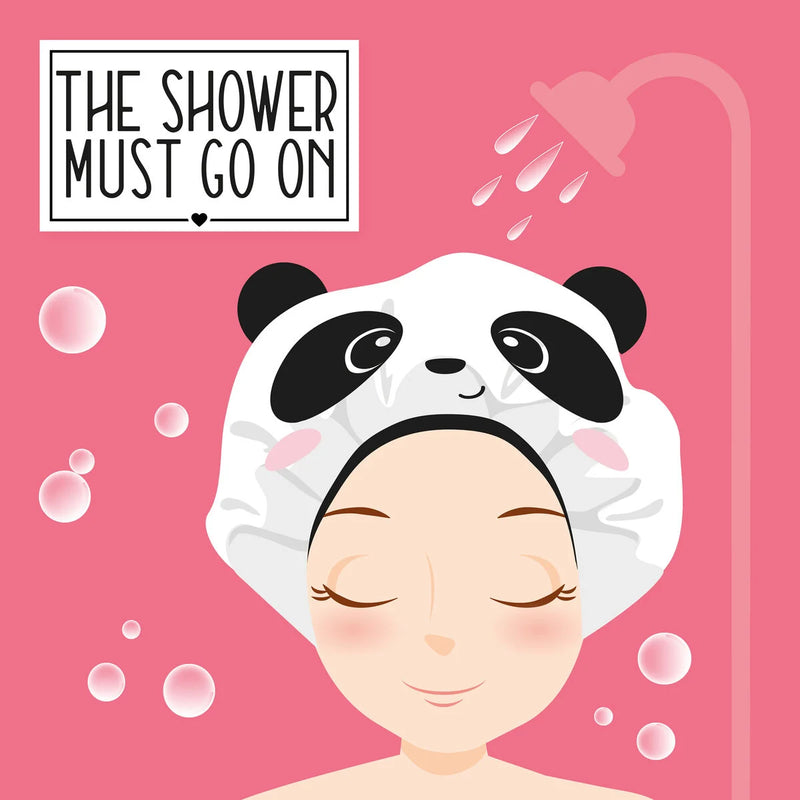 The Shower Must Go On Shower Cap - Panda