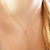 Tiny Pearl Initial Necklace - Gold - L