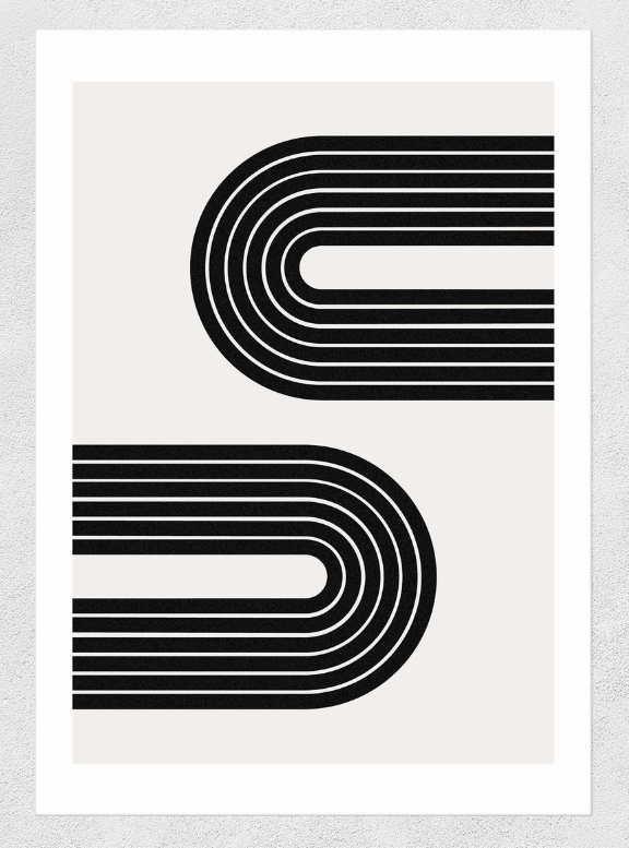 Abstract Rainbow Double - Art Print