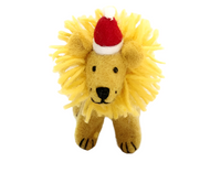 Lion in Christmas Hat Decoration