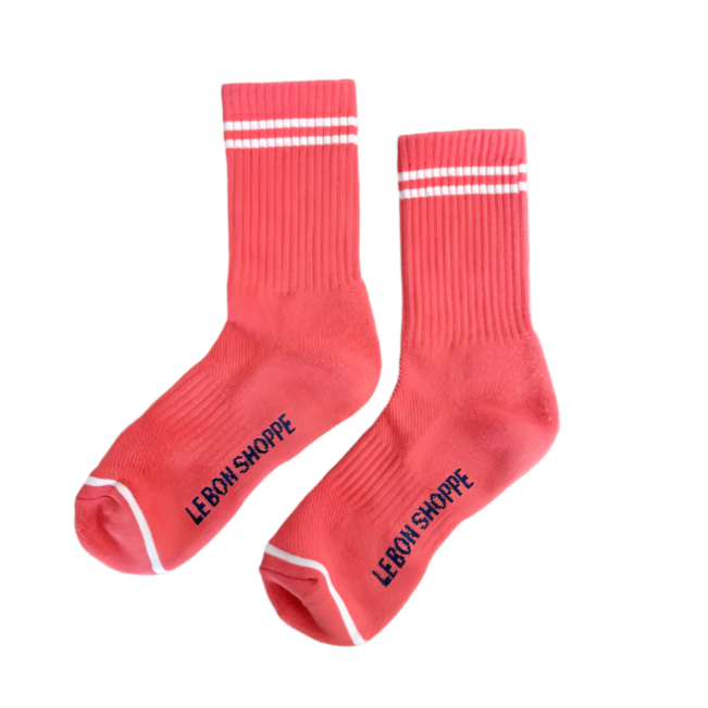 Boyfriend Socks - Coral
