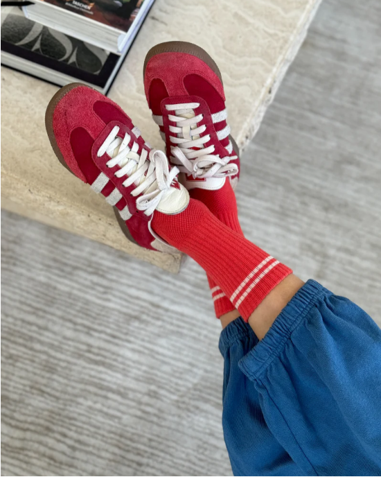 Boyfriend Socks - Coral