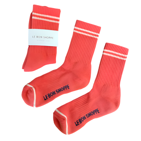 Boyfriend Socks - Coral