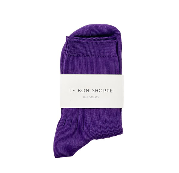 Her Socks - Eggplant