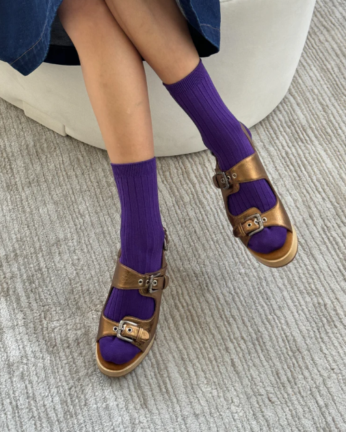 Her Socks - Eggplant