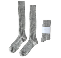 Schoolgirl Socks - Grey Melange