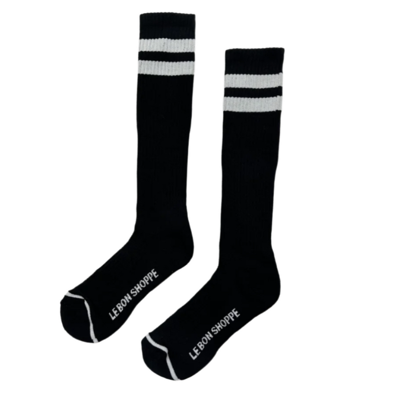 Knee High Boyfriend Socks - Black