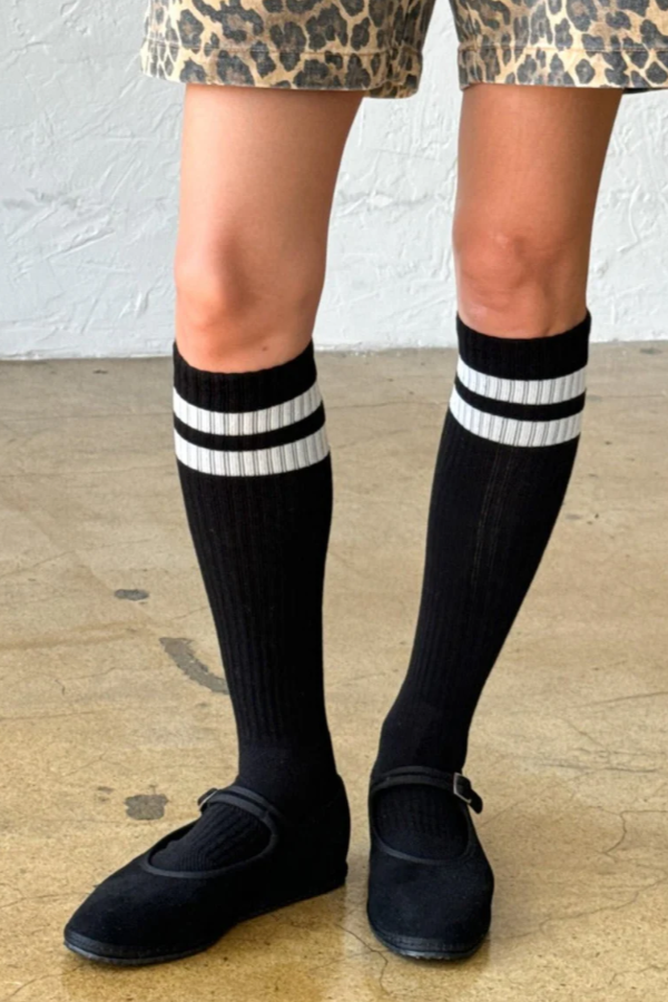 Knee High Boyfriend Socks - Black
