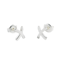 Kiss Stud - Silver Plated