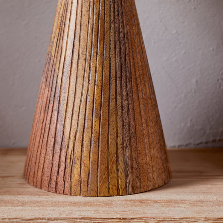 Omari Mango Wood Candlestick - Large
