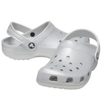 Kids Classic Clogs - Silver Glitter