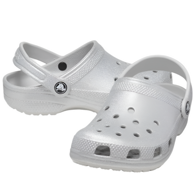 Kids Classic Clogs - Silver Glitter