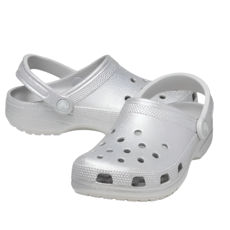 Classic Clogs - Silver Atmosphere Glitter