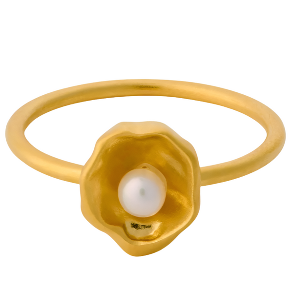 Hidden Pearl Ring - Gold Plated