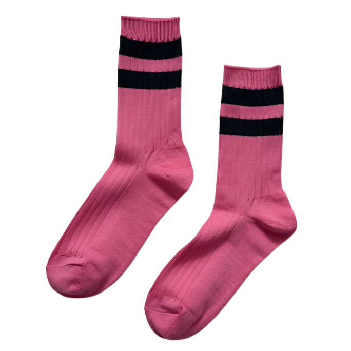 Her Socks - Varsity Pink Green