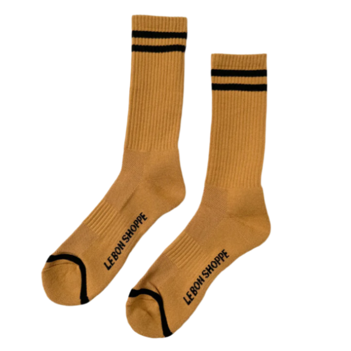 Extended Boyfriend Socks - Biscotti