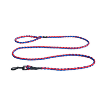 Braided Dog Leash - Red/Blue