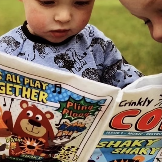 Crinkly Cloth Newspaper - Comic issue Music