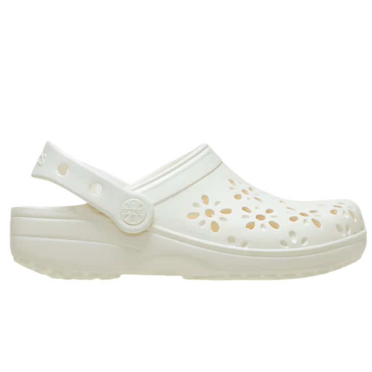 Classic Floral Clogs - Chalk