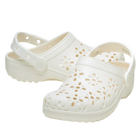 Classic Floral Clogs - Chalk