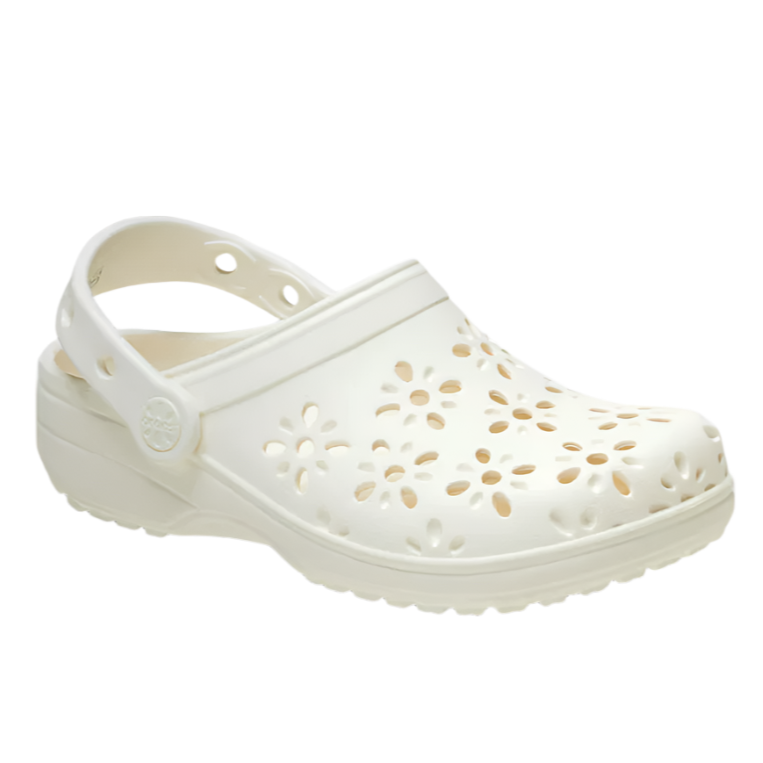 Classic Floral Clogs - Chalk