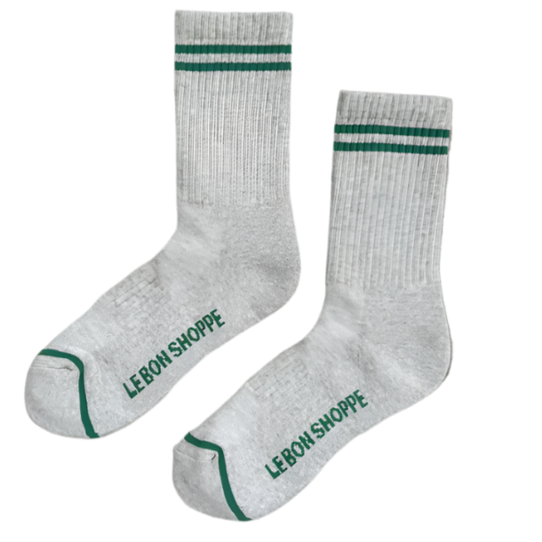 Boyfriend Socks - Light Grey