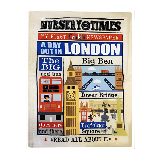 Crinkly Cloth Newspaper - A day out in London