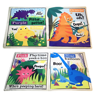 Crinkly Cloth Newspaper - Rainbow Dinosaurs