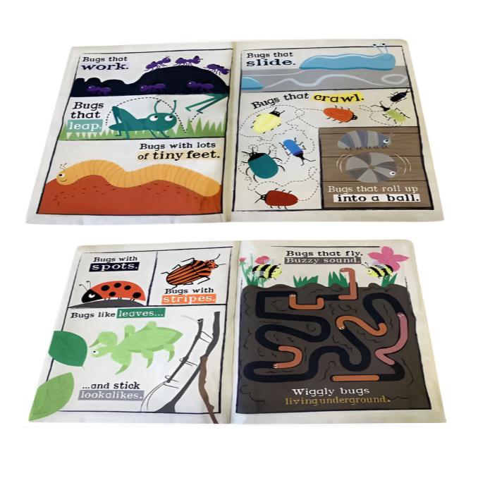 Crinkly Cloth Newspaper - Bugs