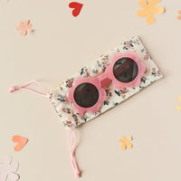 Spotty Flower Sunglasses - Pink
