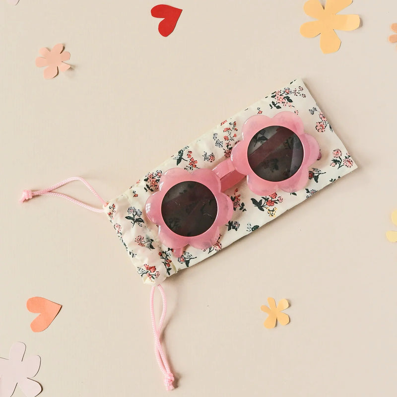 Spotty Flower Sunglasses - Pink