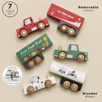 Wooden Toy Truck Set