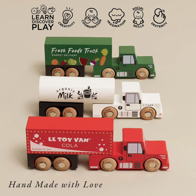 Wooden Toy Truck Set