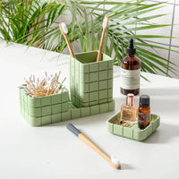 Tile Toothbrush Holder - Palm Green