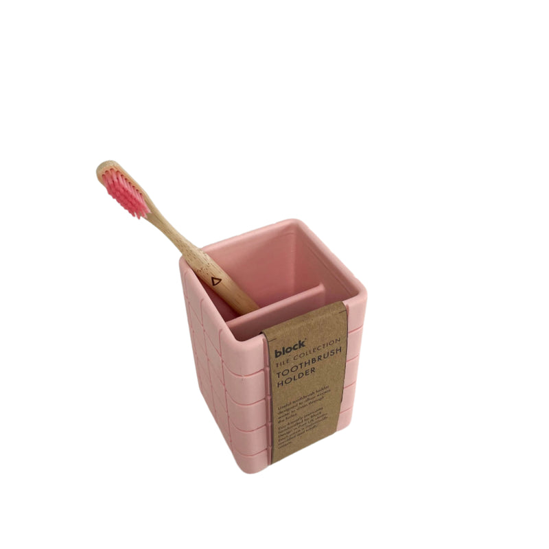 Tile Toothbrush Holder - Miami Pink
