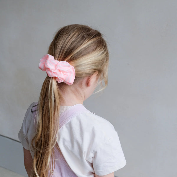 Giant Checked Scrunchie - Pink
