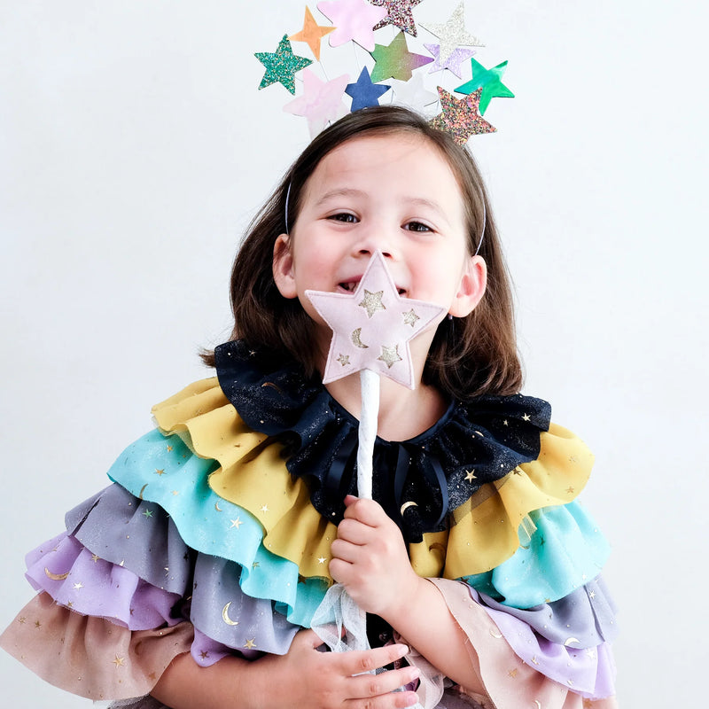 Mimi & Lula - Stars and Moon Velvet Wand - Pink