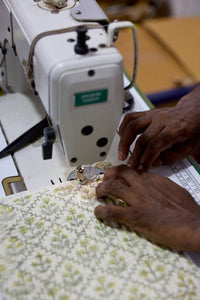 Large Toiletry Bag - Floral Lattice Buttercream