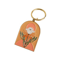 Cactus Flower Enamel Keychain